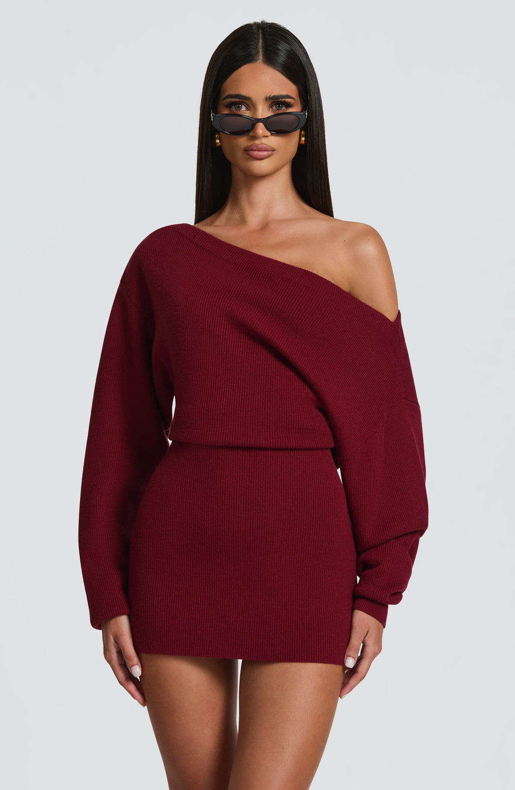 Lisa Mini Dress - Burgundy