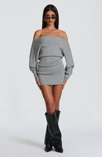 Lisa Mini Dress - Light Grey