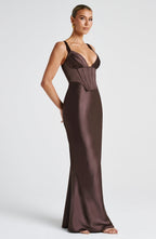 Lexi Maxi Dress - Plum Brown