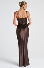 Lexi Maxi Dress - Plum Brown