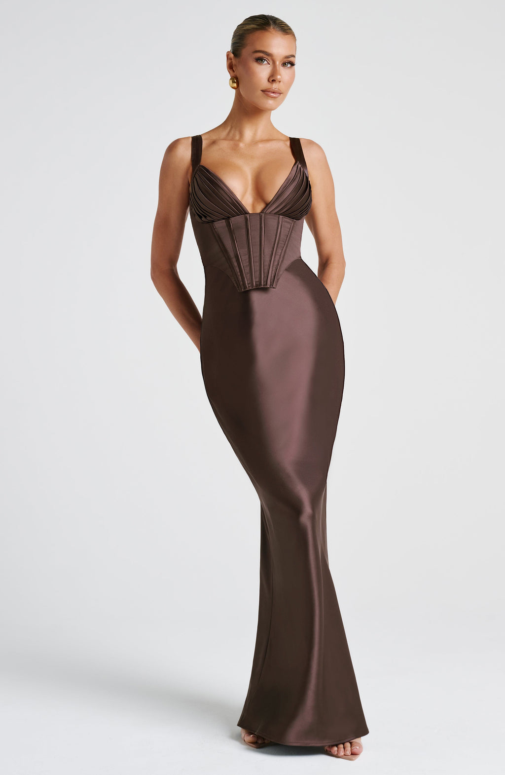 Lexi Maxi Dress - Plum Brown