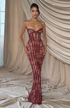 Ivy Maxi Dress - Burgundy