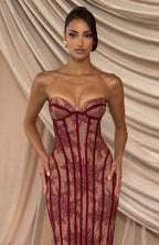 Ivy Maxi Dress - Burgundy