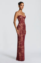 Ivy Maxi Dress - Burgundy