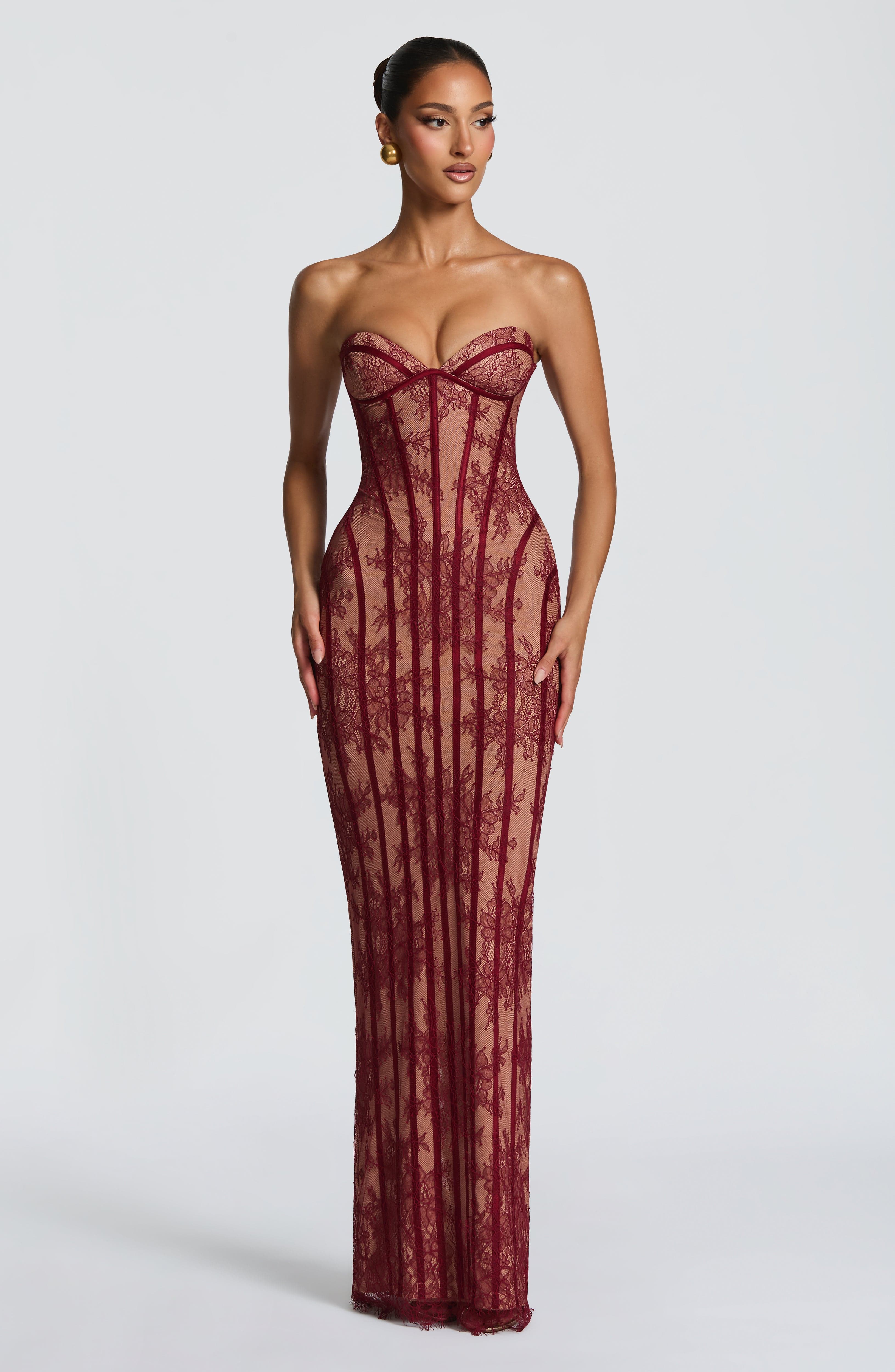Ivy Maxi Dress - Burgundy