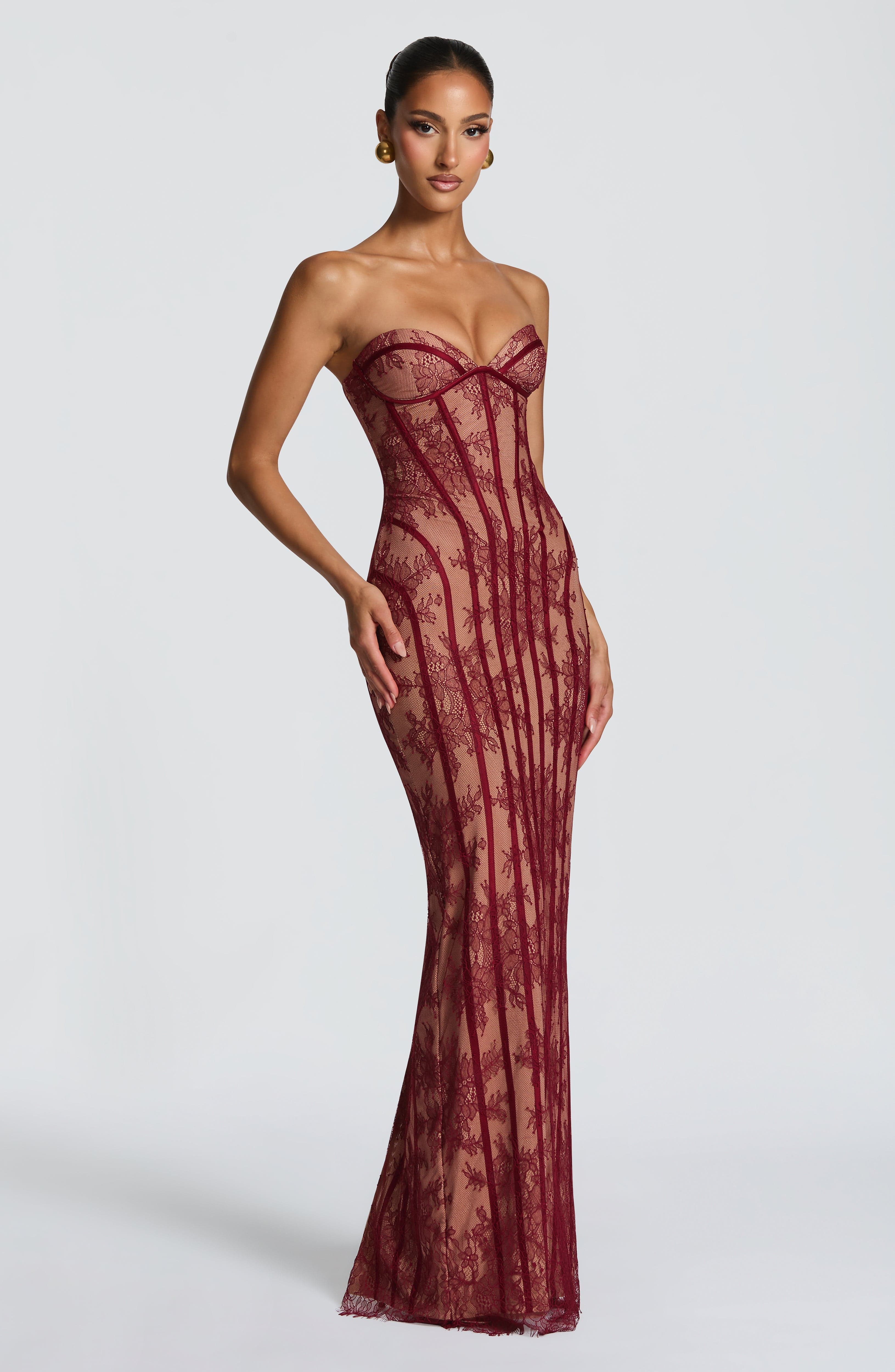 Ivy Maxi Dress - Burgundy