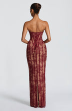 Ivy Maxi Dress - Burgundy