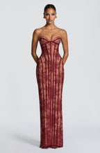 Ivy Maxi Dress - Burgundy