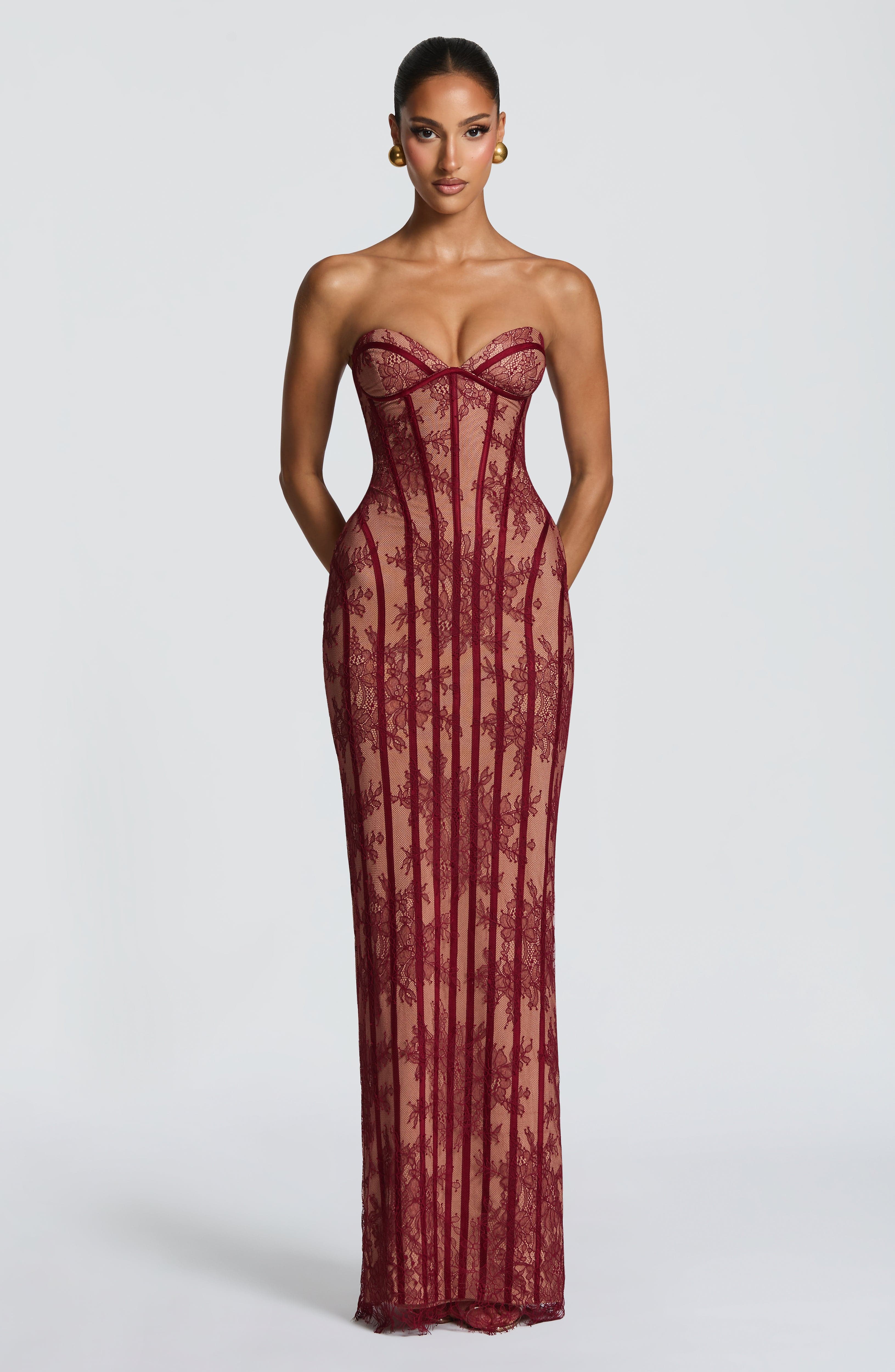 Ivy Maxi Dress - Burgundy