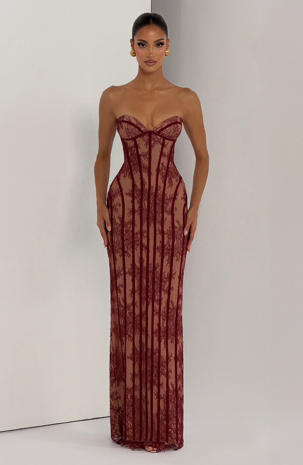 Ivy Maxi Dress - Burgundy