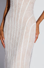 Ivy Maxi Dress - Ivory Embellishment