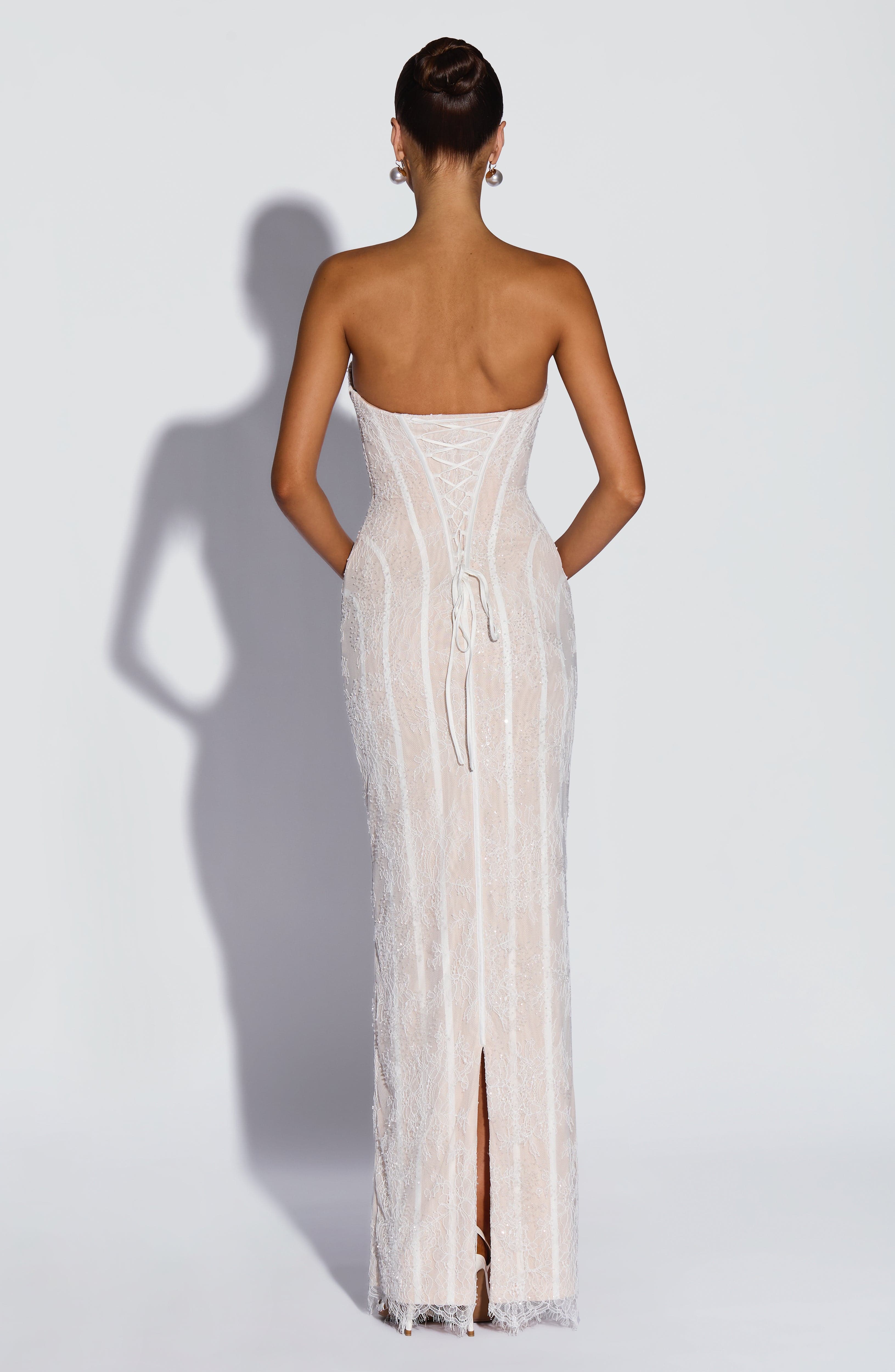 Ivy Maxi Dress - Ivory Embellishment