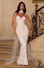 Ivy Maxi Dress - Ivory Embellishment