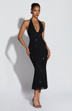 Freya Midi Dress - Black