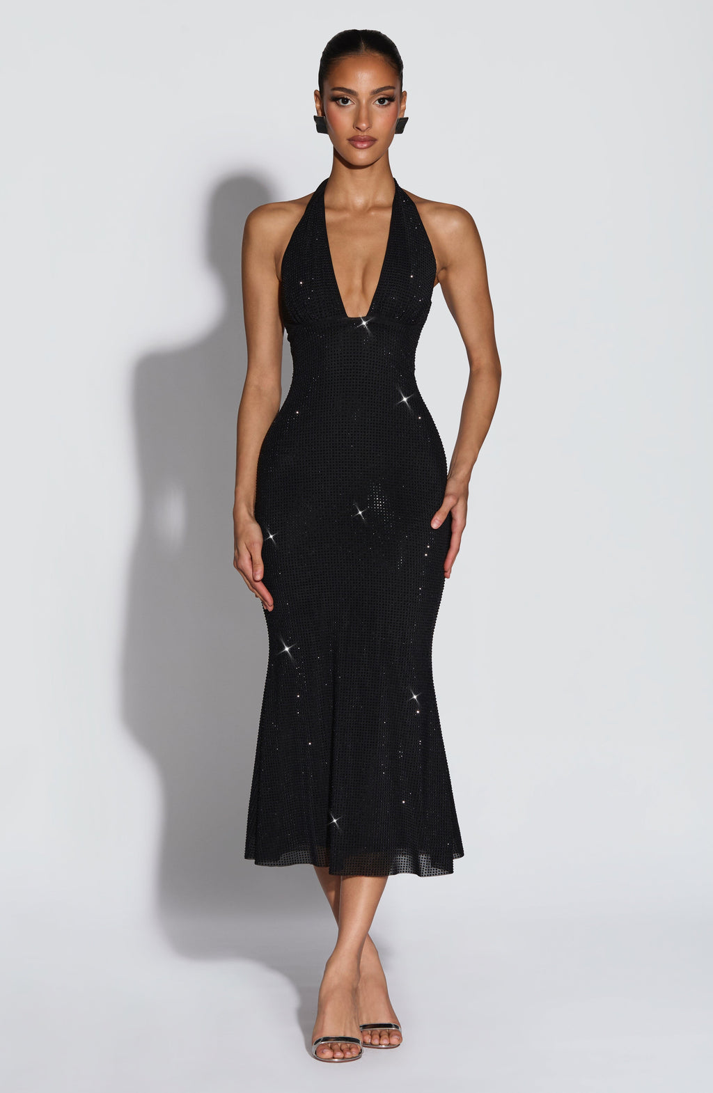 Freya Midi Dress - Black
