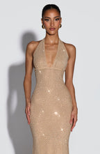 Freya Midi Dress - Gold