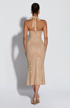 Freya Midi Dress - Gold