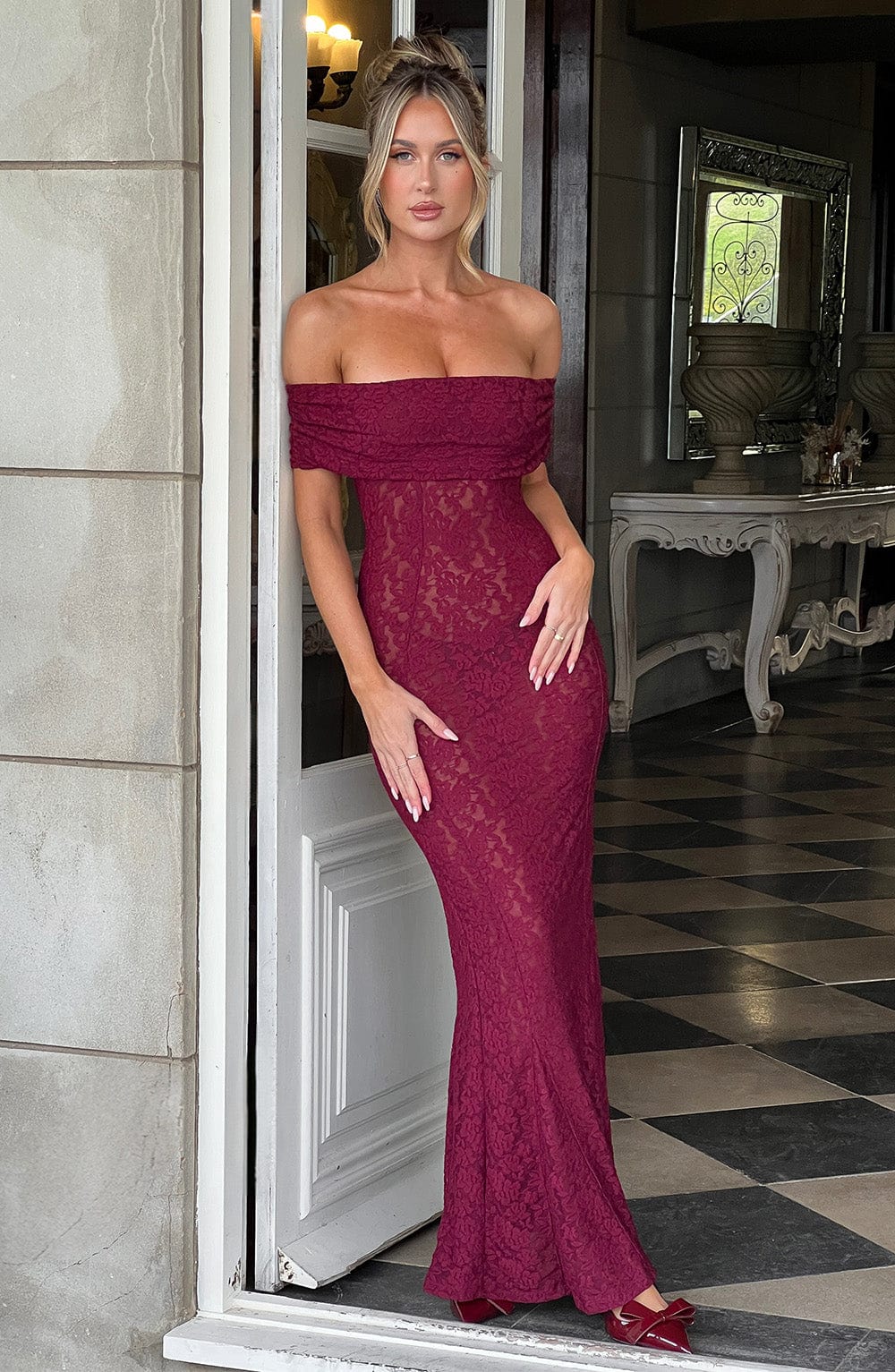 Melissa Maxi Dress - Burgundy