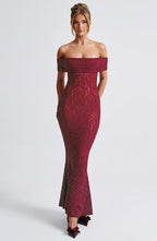 Melissa Maxi Dress - Burgundy
