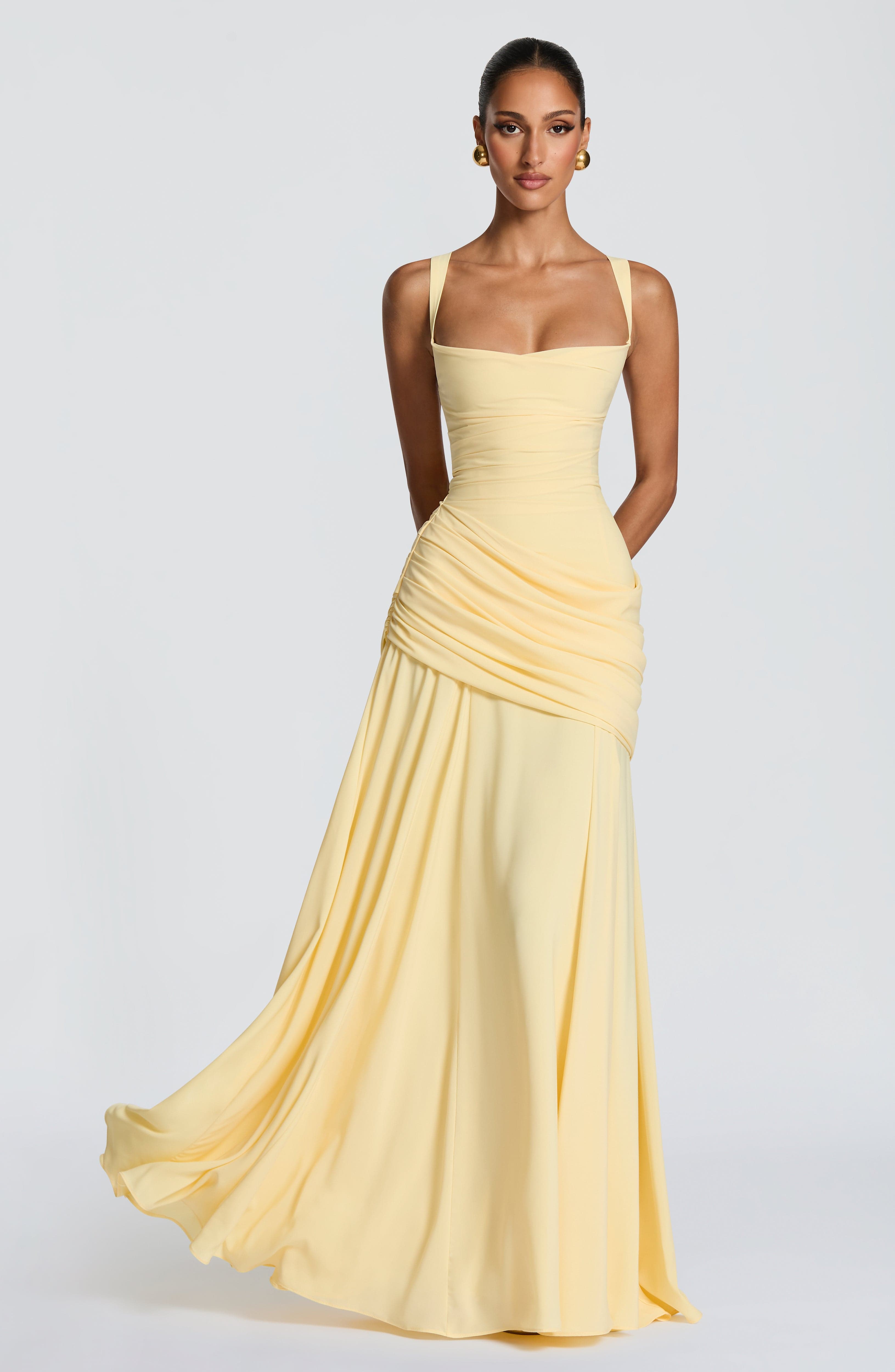 Elissa Maxi Dress - Lemon