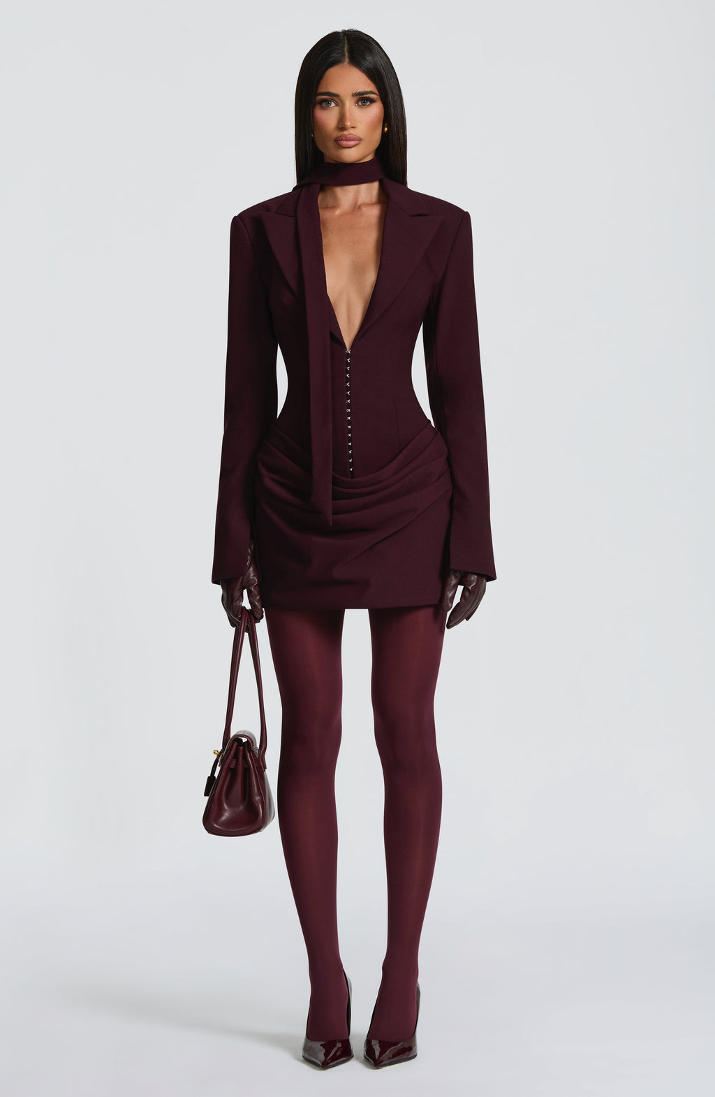 Freya Mini Dress - Plum