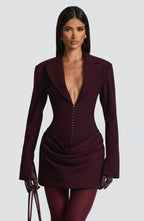 Freya Mini Dress - Plum