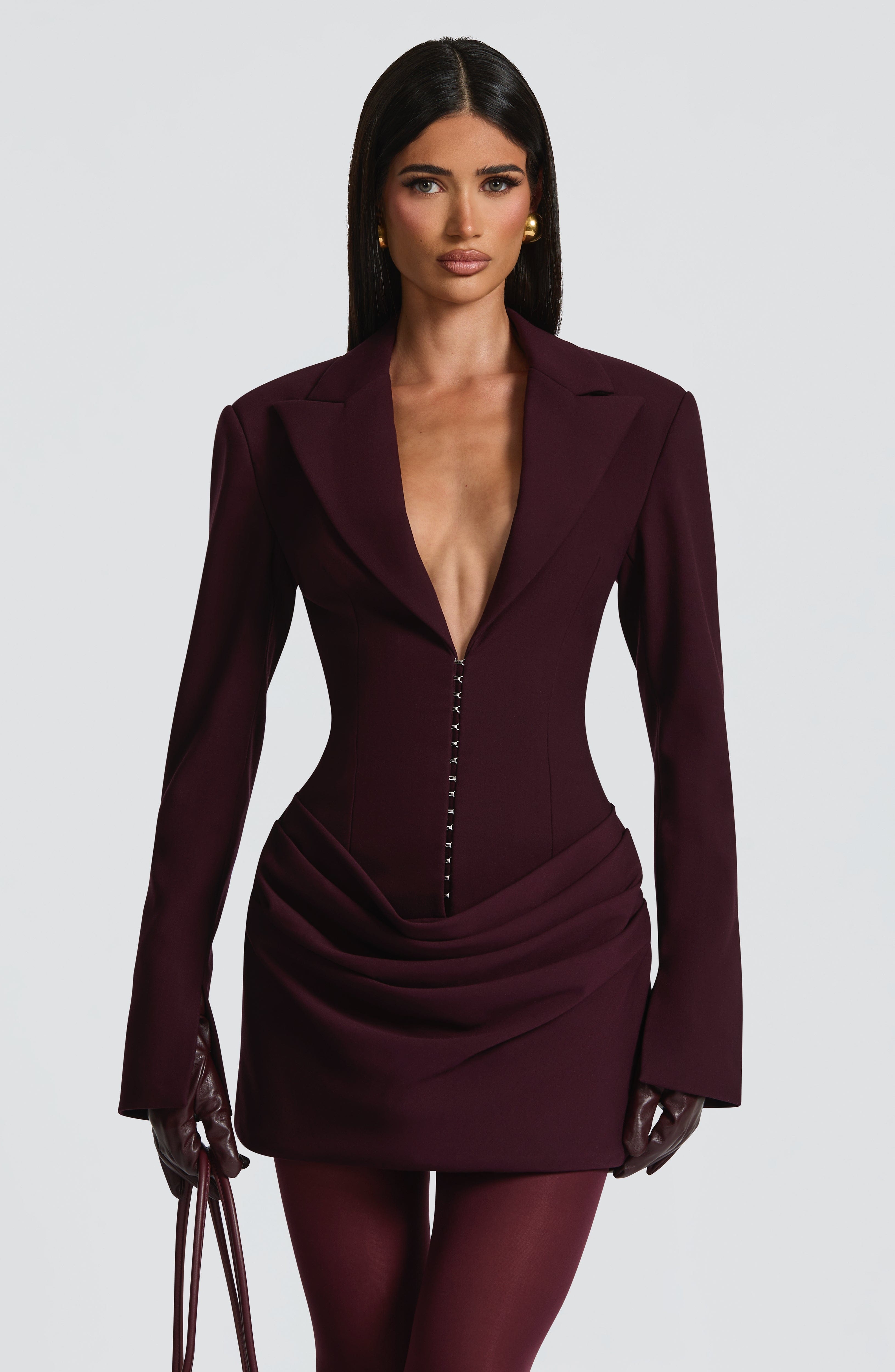 Freya Mini Dress - Plum