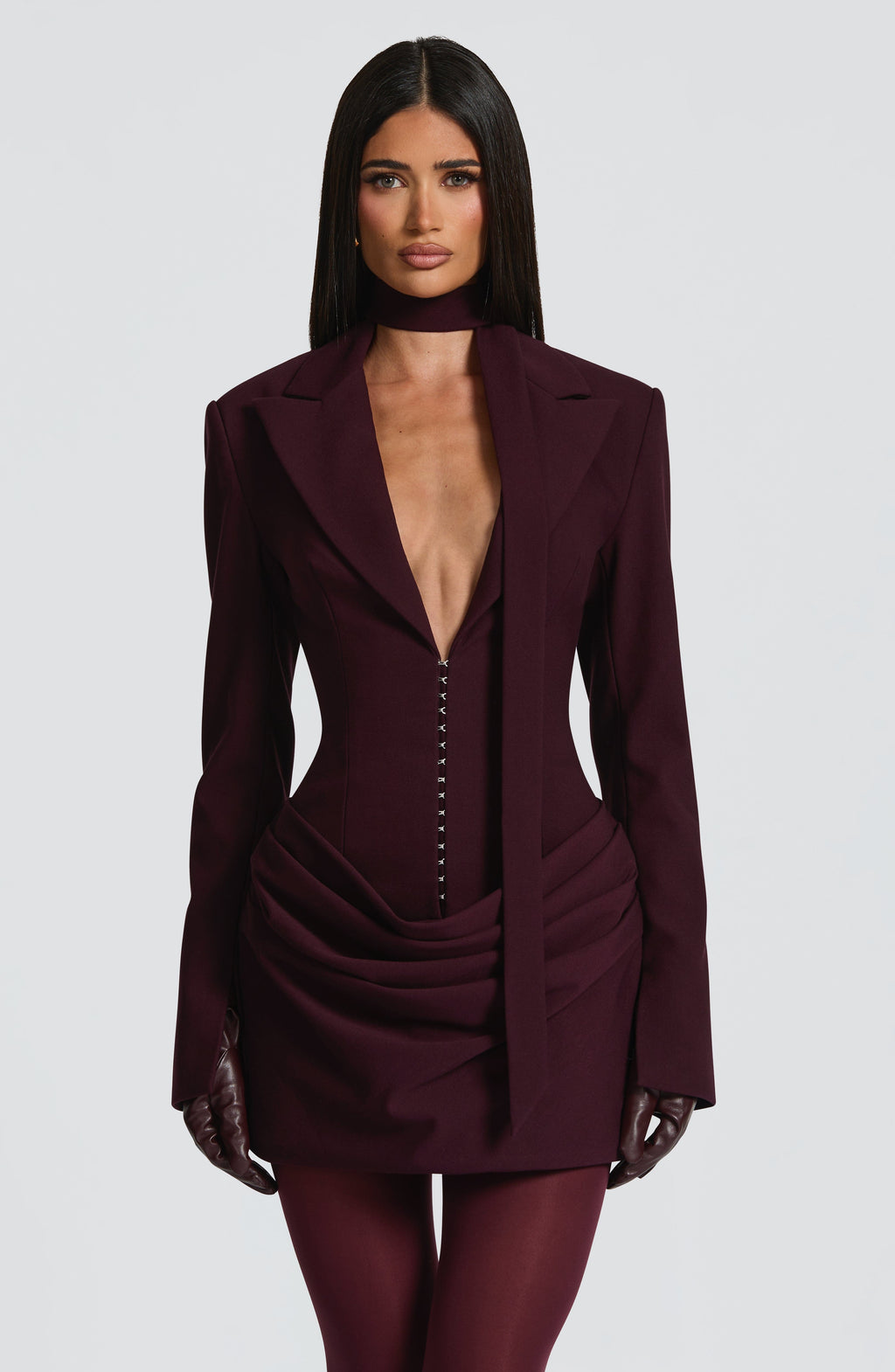 Freya Mini Dress - Plum