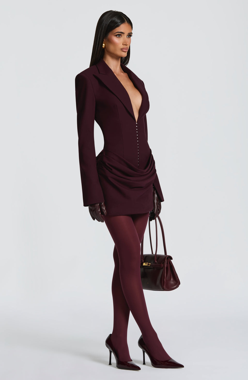 Freya Mini Dress - Plum