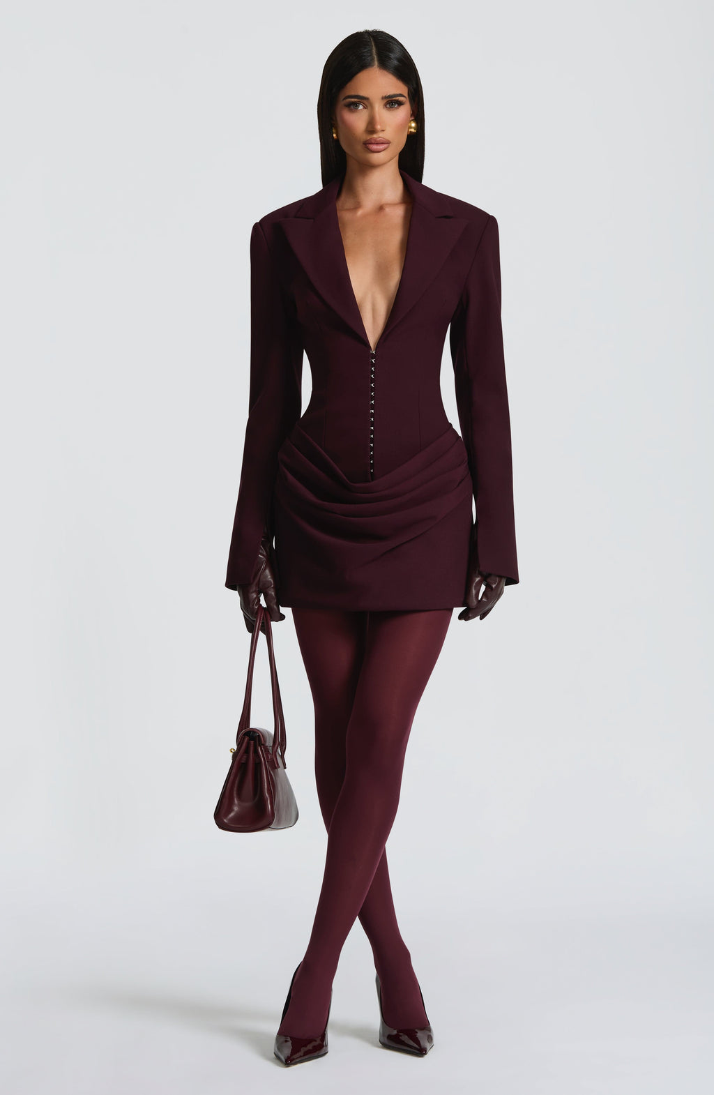 Freya Mini Dress - Plum