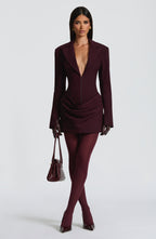 Freya Mini Dress - Plum