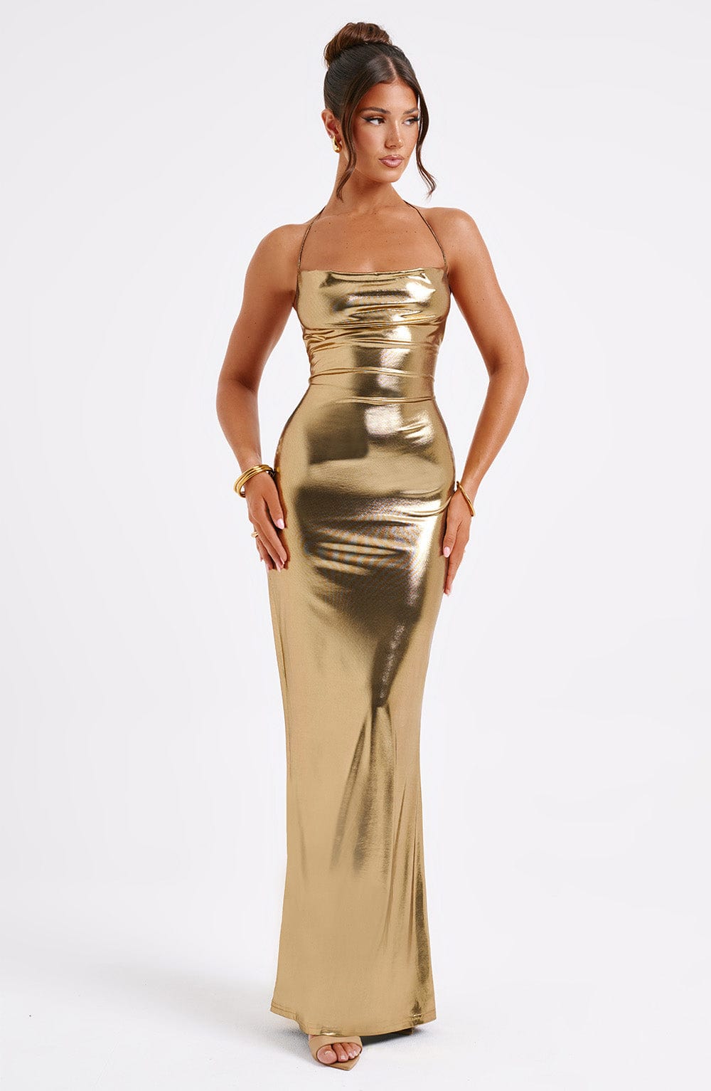Alba Maxi Dress - Gold