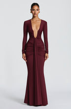 Olivia Maxi Dress - Cherry Lacquer