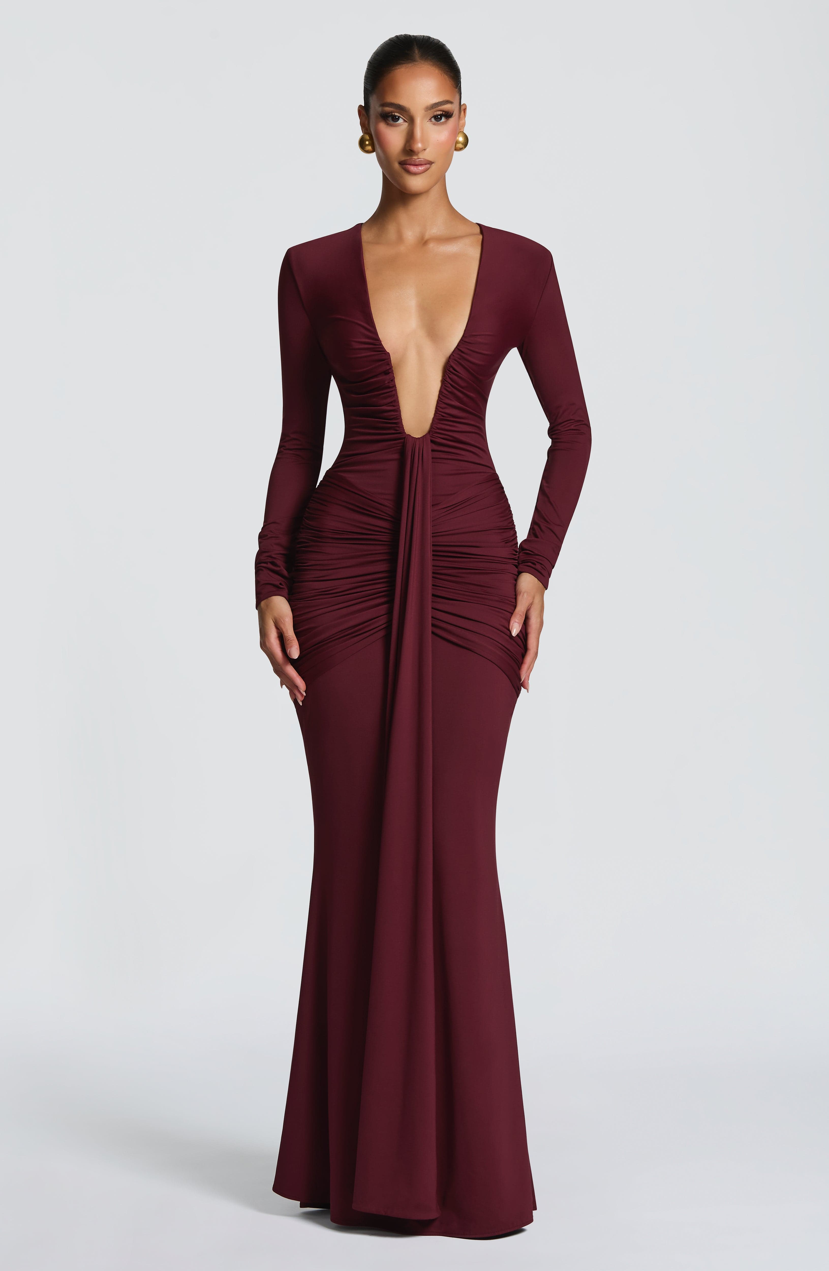 Olivia Maxi Dress - Cherry Lacquer