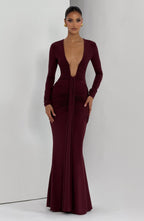 Olivia Maxi Dress - Cherry Lacquer