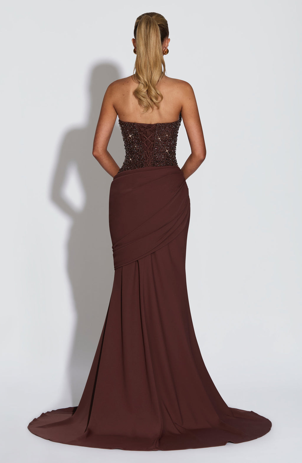 Alina Gown - Plum Brown