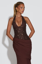 Alina Gown - Plum Brown