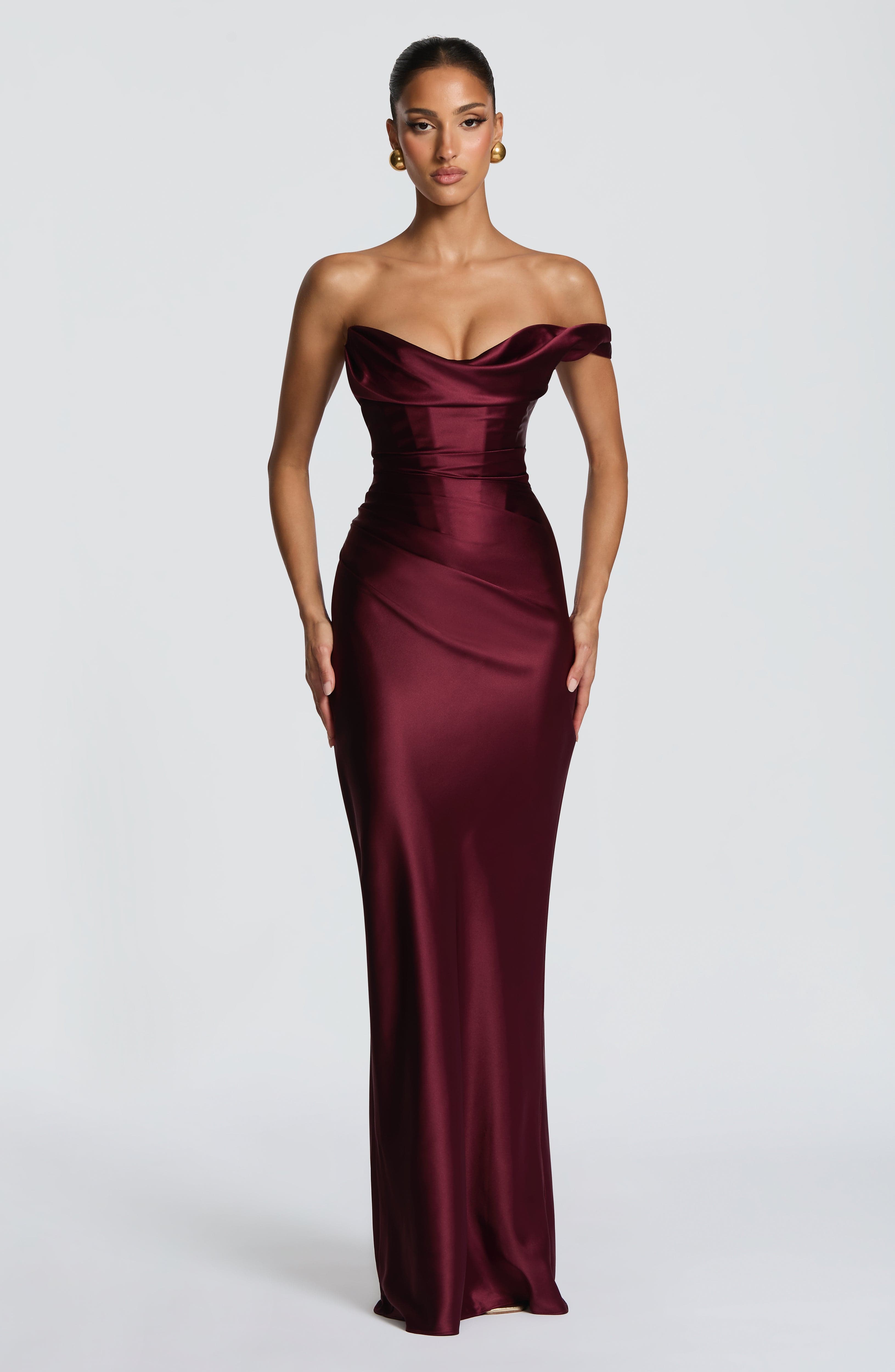 Daisy Maxi Dress - Cherry Lacquer
