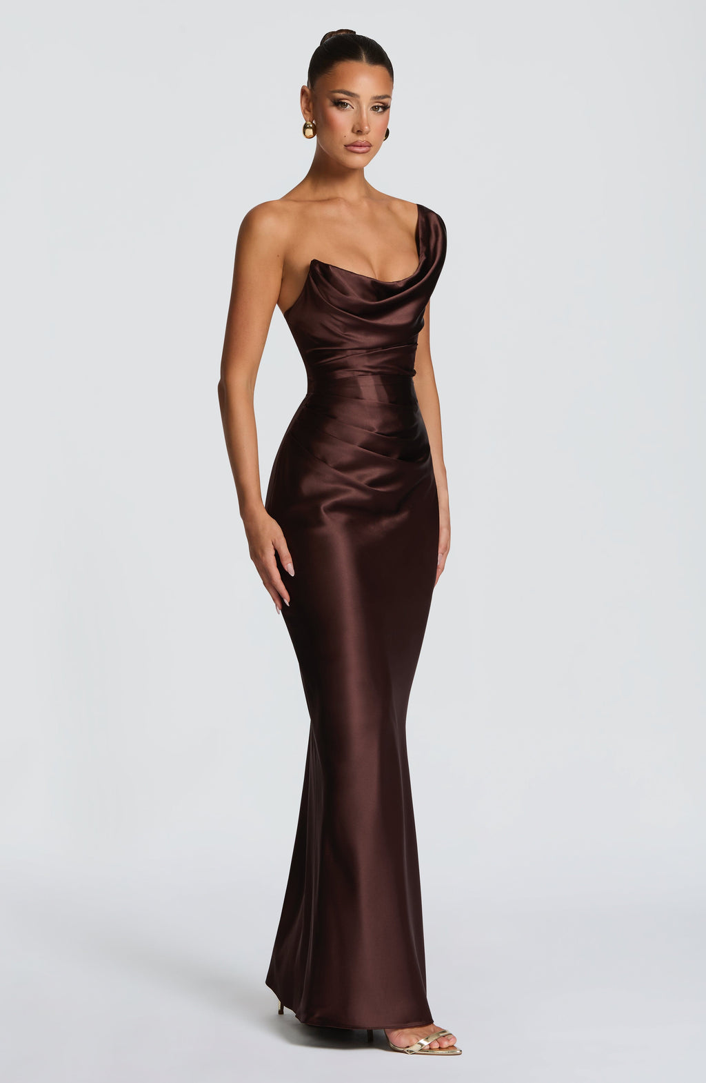 Daisy Maxi Dress - Plum Brown