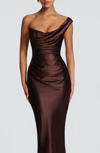 Daisy Maxi Dress - Plum Brown