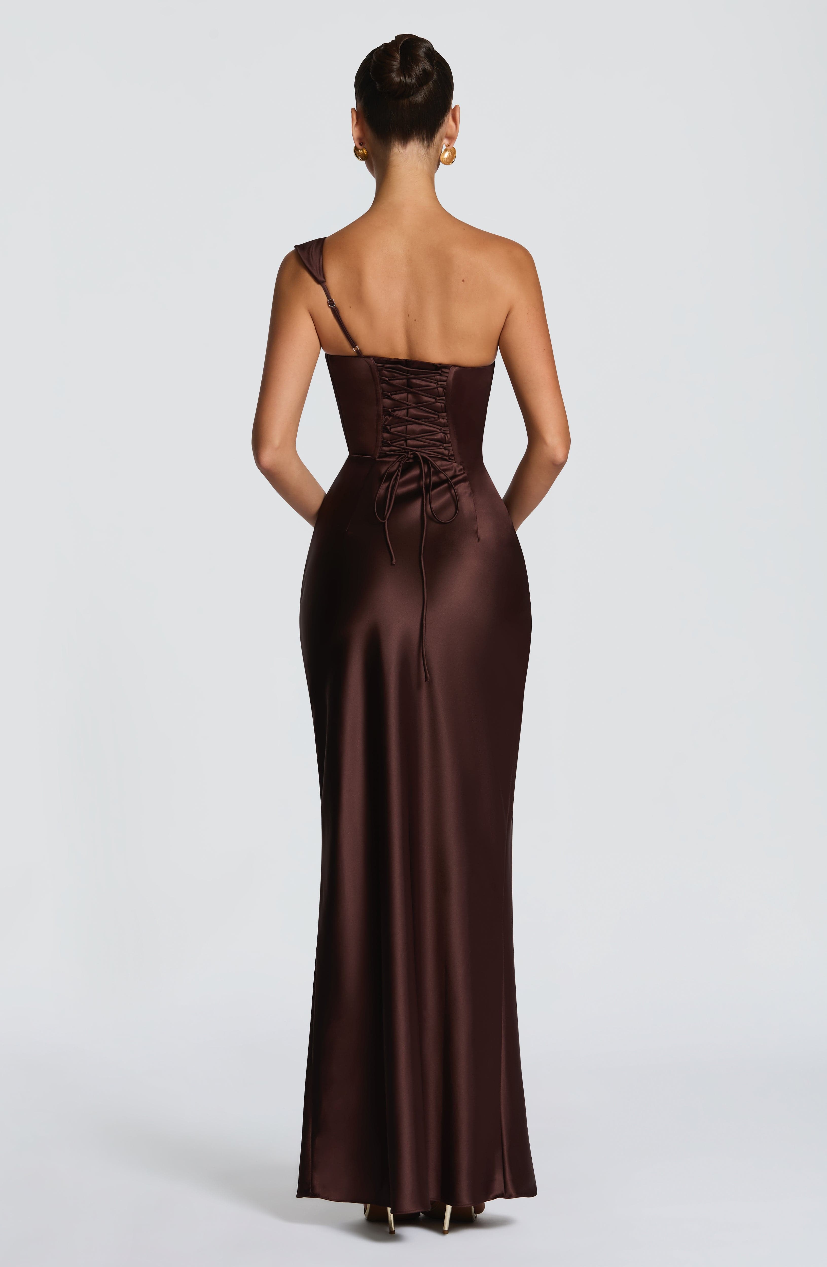 Daisy Maxi Dress - Plum Brown