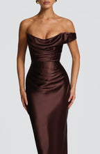 Daisy Maxi Dress - Plum Brown