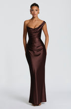 Daisy Maxi Dress - Plum Brown