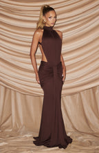 Lily Maxi Dress - Plum Brown