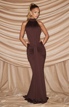 Lily Maxi Dress - Plum Brown