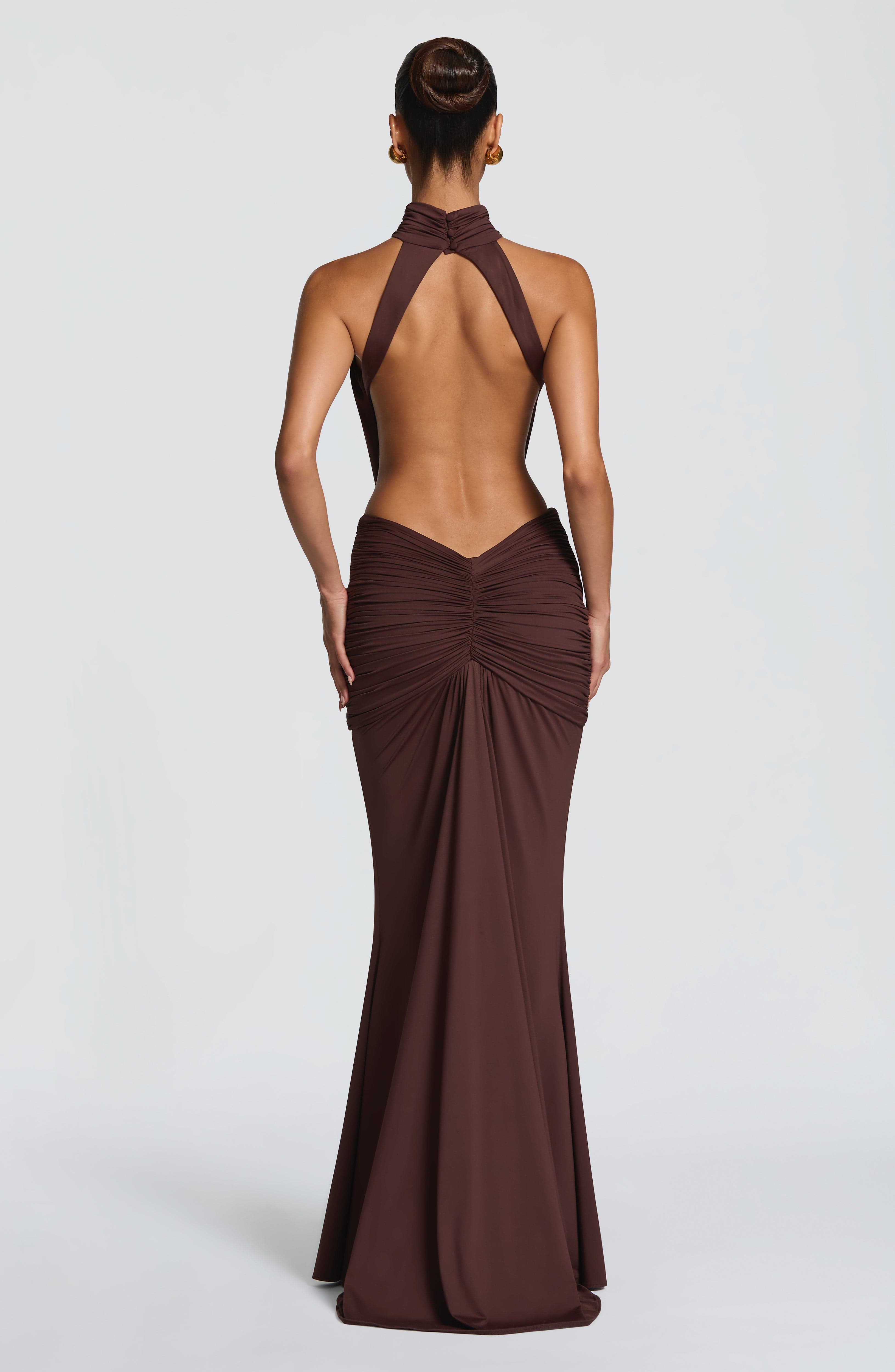 Lily Maxi Dress - Plum Brown