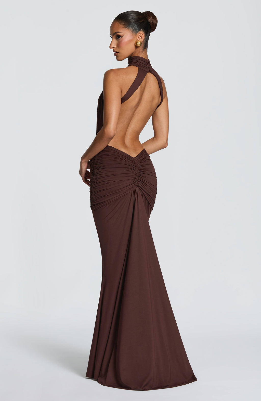 Lily Maxi Dress - Plum Brown