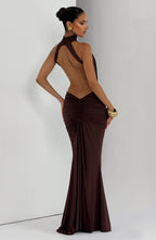 Lily Maxi Dress - Plum Brown