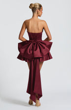 Olivia Mini Dress - Cherry Lacquer