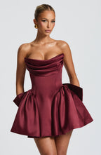 Olivia Mini Dress - Cherry Lacquer